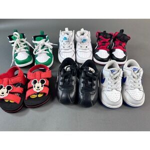 Nike Jordan Disney Toddler Shoe Bundle Size 4-5C Dunk AJ1 AF1 Cortez Sandals‎
